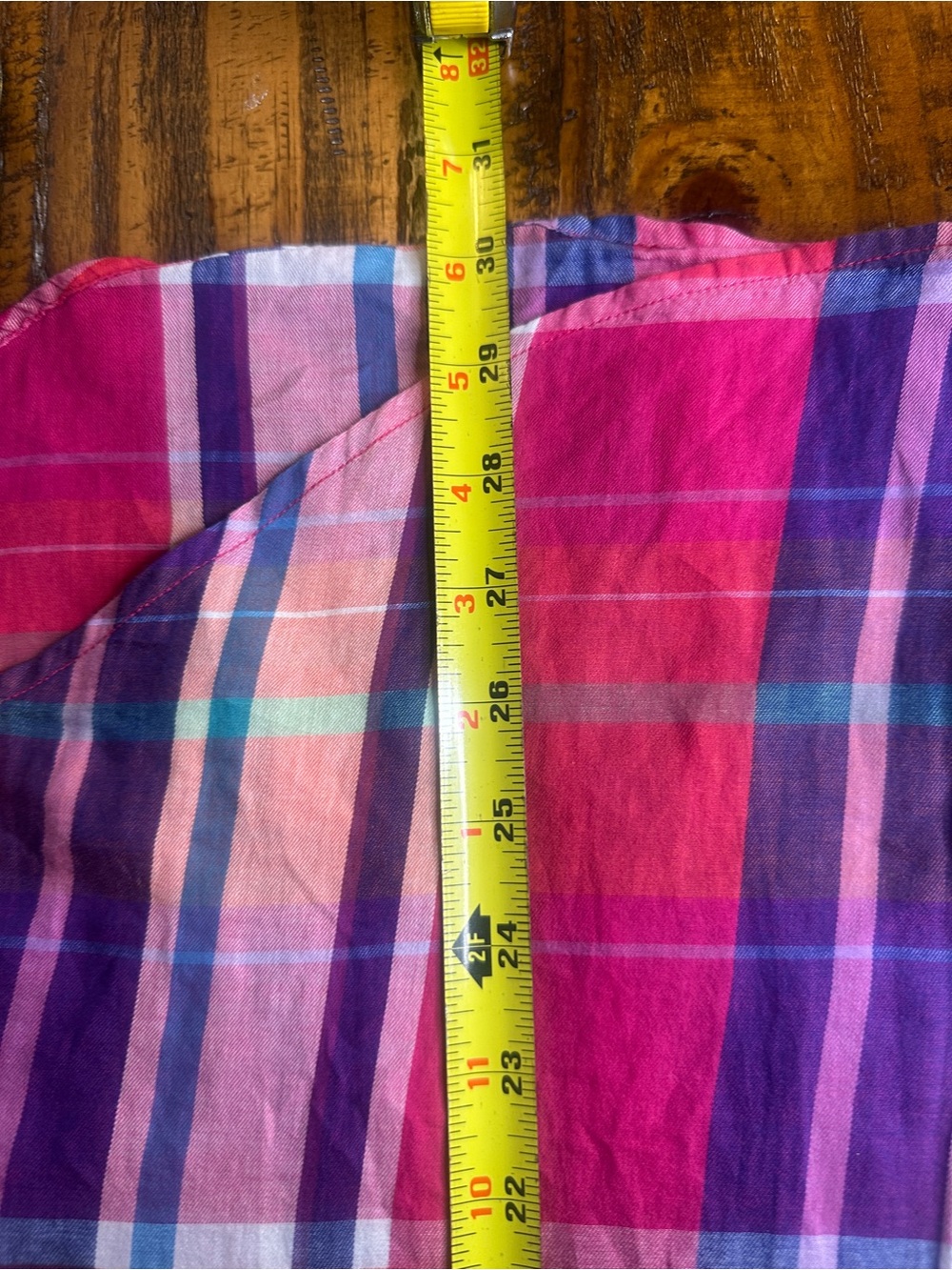 Lauren Ralph Lauren Pink and Purple Plaid Button-Down Shirt - Picture 5 of 6